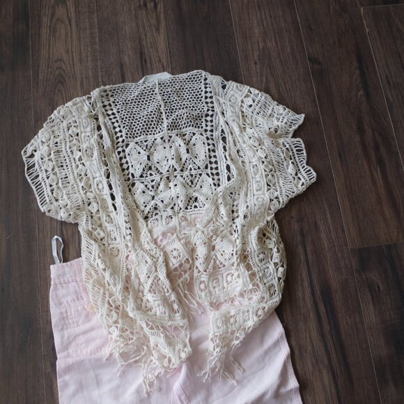 Bohemian Style Fringe Open Cardigan Crotchet - Picture 2 of 4